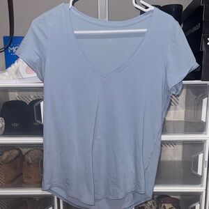 lululemon athletica Sky Blue V-Neck Tee